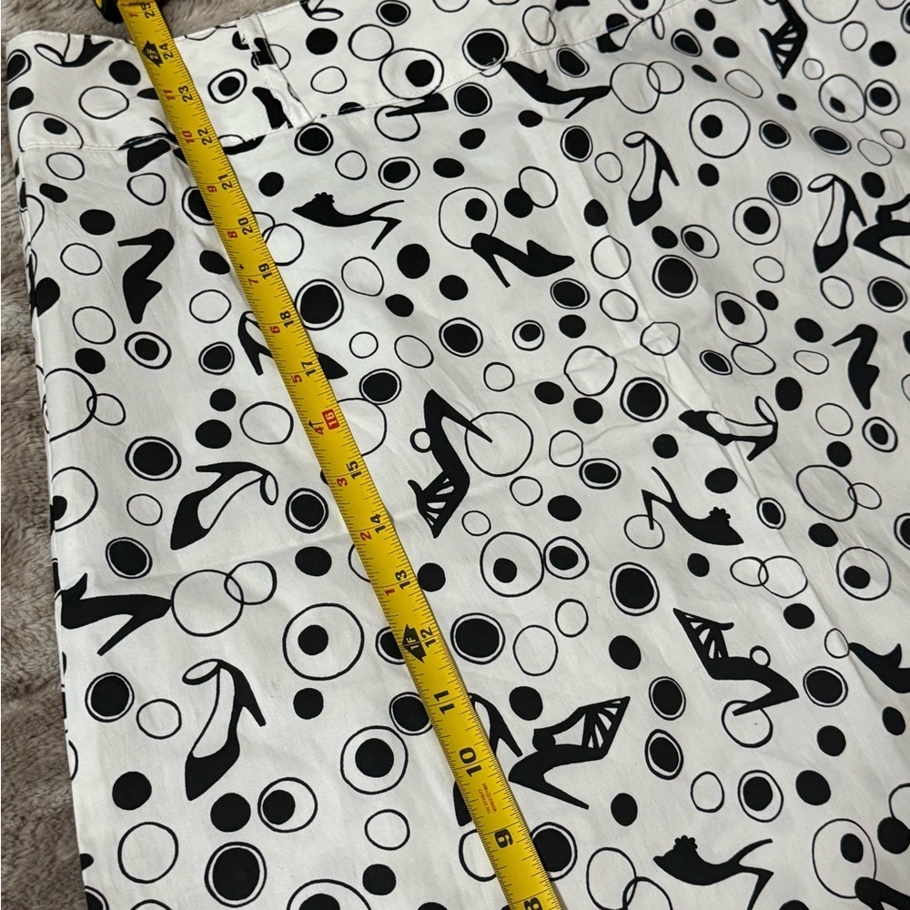 New York City Design Co. Black and White Knee-Length A-Line Skirt Size 12 - Picture 10 of 10